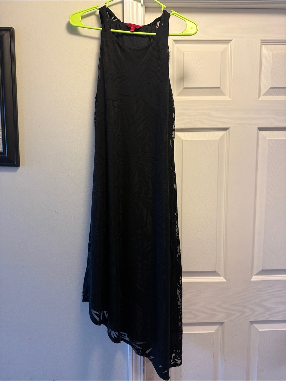 Jennifer Lopez Black Asymmetrical Midi Dress